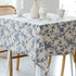 Pastoral Square Tablecloth - 52 x 52 Inch - Beige Linen Table Cloth - Washable Table Cover with Dust-Proof Wrinkle Resistant for Restaurant, Picni...