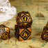Metal UFO Dice Set, 7 Die Metal Polyhedral Dice Set for DND Dungeons and Dragons Role Playing Games,with Skull Bag.(Ancient Gold)...