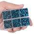 LPBeads 6400 Pieces Hotfix Rhinestones Blue Zircon Flat Back 5 Mixed Sizes Crystal Round Glass Gems with Tweezers and Picking Rhinestones Pen...
