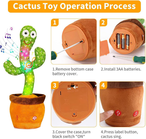 Baby Dancing Cactus for Baby Toys Boys Girls, Dancing Cactus Mimicking Toy Talking Cactus Toy 6 to 12 Month Old Baby Toys, Talking Imitation Toys ...
