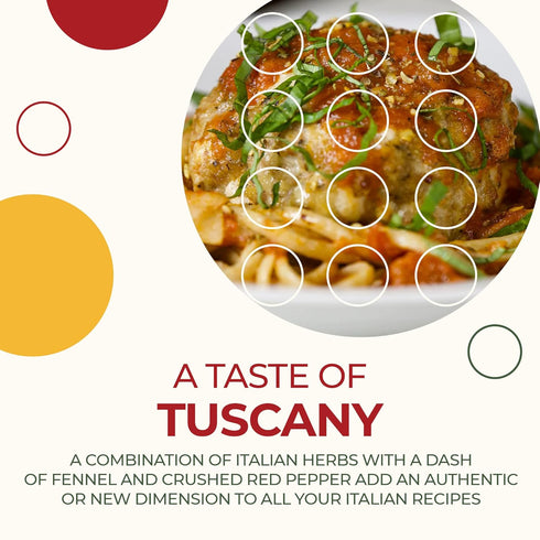 Spiced Up by Chef Calvin - Tuscan Experience Italian Seasoning Blend 3.9 oz/122 g - Mix of Spices and Seasoning, Perfect for Cooking - Premium Ita...