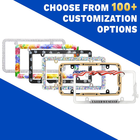 Cruiser Accessories 31030 United We Stand License Plate Frame, Chrome...