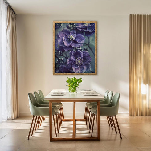 Posterizer 1 pcs-wild purple flowers-chic wall decor-Floral & Botanical Art-Abstract & Modern Art-Decor for Home & Office- UNFRAMED Wall Art...