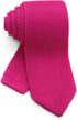 Men's Pointed Knit Tie Necktie Width 2.75 inches Washable Solid Color Shoking Hot Neon Pink...