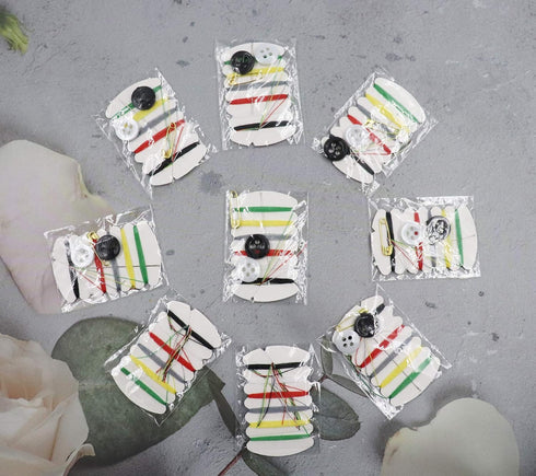 Sowaka 12 Pcs Sewing Kit Small Portable Thread Repair Emergency Kit with Needles Button Threads Safety Pin for Home Hotel Travel Use Accessories S...