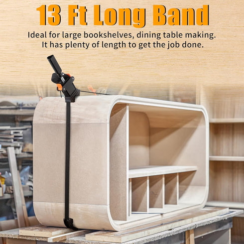 Feekoon Strap Clamps for Woodworking, Quick Release Band Clamps with 4 Corner Claws, Thick and Sturdy Belt Clamps, Adjustable Picture Frame Clamp ...