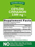 Ceylon Cinnamon Capsules | 2500mg | 60 Count | Vegetarian, Non-GMO & Gluten Free Supplement | Plus Chromium and Biotin | by Nature's Truth...