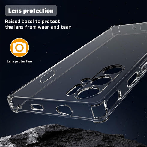 for ZTE Nubia Red Magic 9 Pro Case with Screen Protector (2-Pack), HD Scratch Resistance 9H Tempered Glass,Transparent TPU Shock-Absorption Flexib...