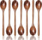 7PCS Wooden Spoons for Cooking, 9.3Inch Large Wooden Ladles for Eating Pasta Mixing Stirring Tasting Baking, Extra Long Handle Spoons for Serving,...