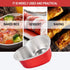 Heart Shaped Cake Pans for Baking with Red Petals, BLVRYVIO 50 Sets Aluminum Cupcake Cups with Lids, 100 ml/ 3.5 Ounces Red Disposable Mini Foil P...