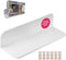 Made in USA White Stick-On Removable Adhesive Floating Wall Shelf Durable Textured ABS Injection Molded Plastic with Lipped Edges | Designed for S...
