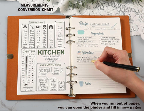 Bonus Mom Gift-Birthday Retirement Christmas Mothers Day Gift-Kitchen Accessorie-Bonus Mom's Original Recipes-Refillable Binder Recipe Notebook-Re...