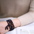 COAI Tibetan 108 Mala Beads Red Tiger Eye Matte Onyx Stone Wrap Bracelet Necklace...