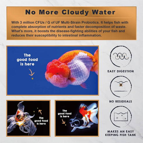 Ultra Fresh Sinking Goldfish Food, Color Enhancing, Balanced Diet, All Natural Ingredients, Clear Water Formula, Slow Sinking Gold Fish Pellets, G...