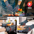 Oven Gloves Grill Gloves, 1472? Heat Proof Non-Slip Grill Oven Gloves with Fingers, Men & Women BBQ Accessories for Cooking, Barbecuing, Baking, K...