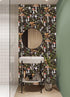 HAOKHOME 93279 Peel and Stick Wallpaper Boho Mushroom Removable Stick on Forest Contact Paper for Bathroom Black/Brown/Green 17.7in x 9.8ft...