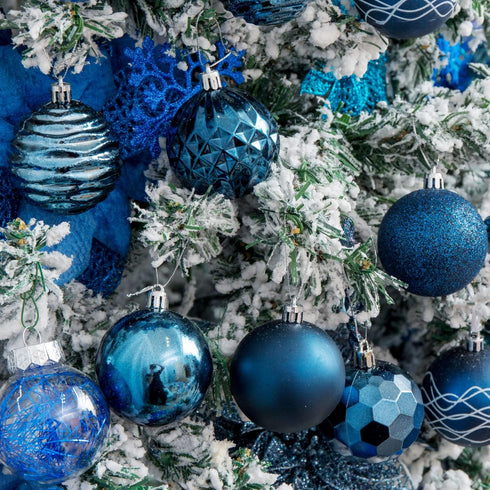 XmasExp 60mm/2.36" Christmas Ball Ornaments Shatterproof Christmas Ornaments Set Decorations for Xmas Tree Balls - 24ct (2.36'', Blue)...