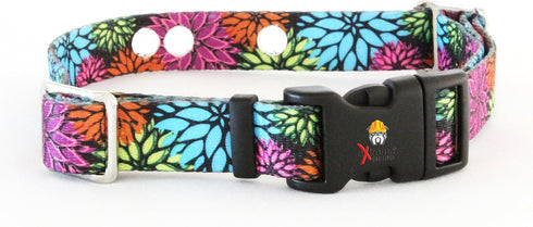 Extreme Dog Fence Replacement Containment and Training Collar Strap for most Dog Fence Brands - Flower Days (Large: 18" - 27" x 1")...
