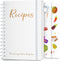 JUBTIC Recipe Book to Write in Your Own Recipes,Sprial Hardcover Personal Blank Recipe Book, Make Your Own Family Cookbook with Gold Foil Stickers...