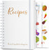 JUBTIC Recipe Book to Write in Your Own Recipes,Sprial Hardcover Personal Blank Recipe Book, Make Your Own Family Cookbook with Gold Foil Stickers...