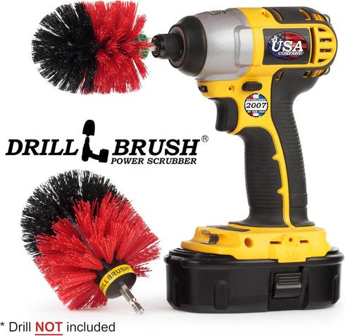 Outdoor - Cleaning Supplies - Garden - Patio - Deck - Stiff Bristle Drill Powered Brush Attachments - Spin Brush - Bird Bath - Garden Statues - Gn...