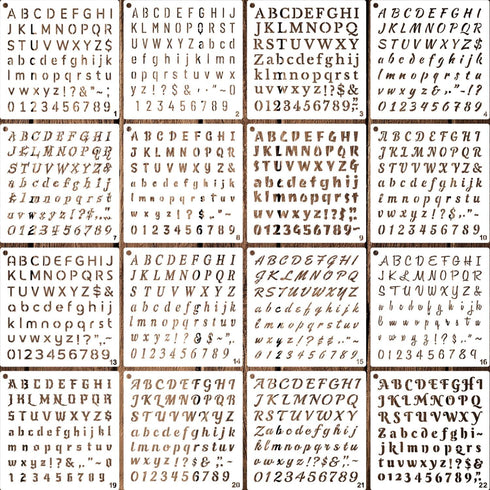 30 Pack Letter Stencils 6 x 6 Inch Alphabet Stencils Letters and Numbers Stencil Lettering Stencils Bullet Journaling Stencils...