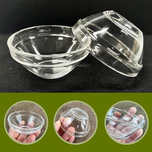12 Pack 3.5" Clear Glass Bowls, 4.5oz Soy Sauce Dipping Bowls, Stackable Serving Bowls for Ramekins Appetizer Tray, Sauce Dish, Tomato Sauce, Sala...