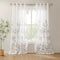 Madison Park Cecily Semi Sheer SINGLE Panel Window Curtain Burnout Botanical Print, Easy To Hang, Fits up to 1.25" Diameter Rod, 50x84", Leaves Gr...