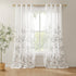 Madison Park Cecily Semi Sheer SINGLE Panel Window Curtain Burnout Botanical Print, Easy To Hang, Fits up to 1.25" Diameter Rod, 50x84", Leaves Gr...