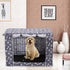 Pethiy Dog Crate Cover Durable Polyester Pet Kennel Cover Universal Fit for Wire Dog Crate - Fits Most 24 inch Dog Crates - Cover only-Sky Gray-24...