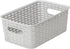 YBM Home Small Plastic Rattan Storage Box Basket Organizer - Gray - 1 Pack...