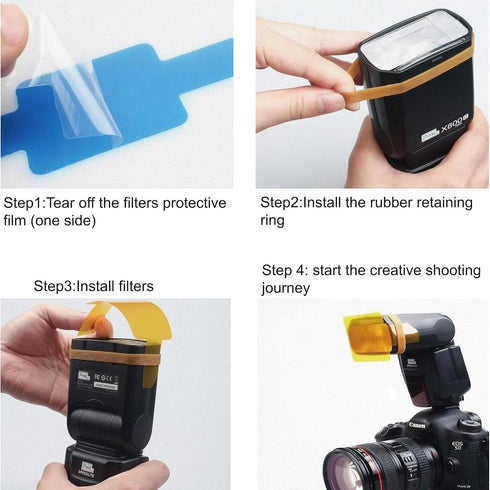 Universal Flash Gels Lighting Filter WS-1 20 pcs Combination Kits for Camera Flash Light...