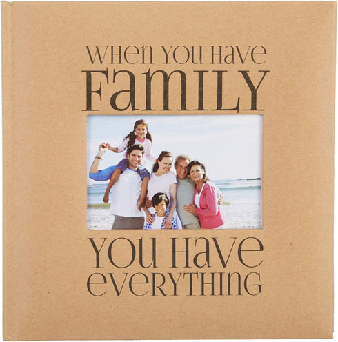 Malden International Designs 7091-26 Sentiments Family with Memo Photo Opening Cover Brag Book, 2-Up, 160-4x6, Tan...