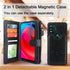 Harryshell Detachable Magnetic Zipper Wallet Leather Case with Cash Coin Pocket 12 Card Slots Holder Wrist Strap Lanyard for Motorola Moto G Stylu...