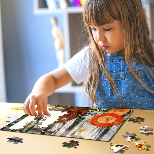 4 in 1 Increasing Difficulty Kids Puzzle for Kids, Ages 3-8, 24-60-Piece Puzzles, Puzzles for Children Learning Educational Puzzles Toys for Boys ...