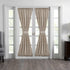 Elrene Home Fashions Colette Faux-Silk French Door Window Panel, 54 in x 72 in (1 French Door Panel), Taupe...