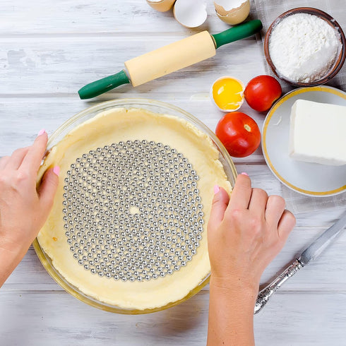 Ferraycle 2 Pieces Pie Weights for Baking Pie Crust Weights Chain Stainless Steel Baking Beads Pie Weights for Dough Kitchen Cooking (6 Ft, 10 Ft)...
