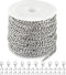 Kyutong 32.8 Feet Silver Jewelry Making Chain Roll Necklace Chain Bulk Stainless Steel Figaro Chains Link with Jewelry Making Supplies for Necklac...