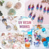 UV Resin kit Jewelry Making: 200g Crystal Clear Hard Glue Epoxy Resin for Beginners DIY Art Crafts Casting Curing...