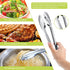 Stainless Steel Kitchen Tongs Set Cooking Tongs with Sliding Rings 7 Inch Metal Kitchen Tongs Small Clam Shell Cooking Tongs Non Slip Food Tongs f...