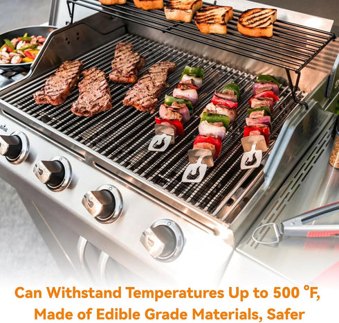 Dailyart Grill Mesh - Set of 5 Non-Stick Mesh Grill, Even Heating, Easy Clean-Up, Reusable and Durable, Perfect Mesh Grill Mat for Outdoor BBQ Acc...