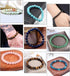 12Pcs Natural Stone Beaded Bracelets for Women Men Semi-Precious Gemstones Bracelets Crystal Beaded Bracelet Unisex Adjustable Stretch Bracelets 8...