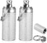 2 Pcs Small Pocket Pill Case Keychain, Waterproof Keychain Pill Holder Titanium Mini Pill Container Case Compact Portable Secure Pill Box for Outd...