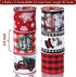 Christmas Ribbon Wired 2.5 Inch,6 Roll 30Yards Christmas Wired Ribbon,Incl. Santa/Snowman/Snowflake/Christmas Buffalo Plaid Ribbon for Wreaths Bow...