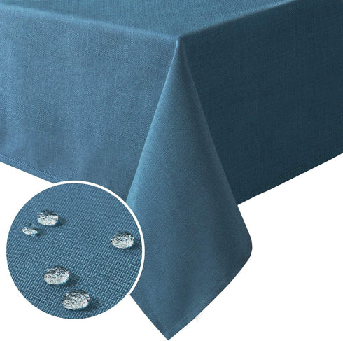 H.VERSAILTEX Linen Textured Table Cloths 60 x 104 Inch Premium Solid Tablecloth Spill-Proof Waterproof Table Cover for Dining Buffet Feature Extra...