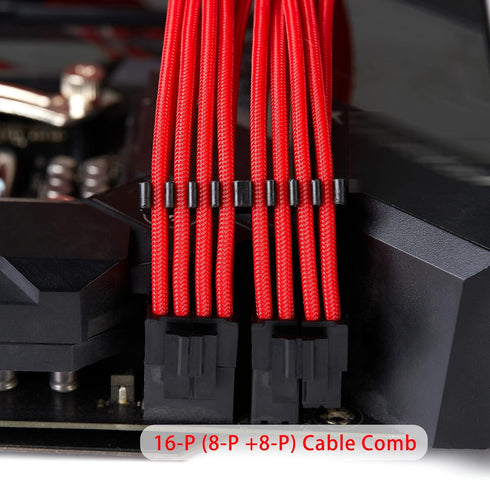 Cable Comb Kit includes for PSU extension cable, SATA and Molex sleeve Management Tools Wire Organizer Comb Computer Case Water Cooling Cable Comb...