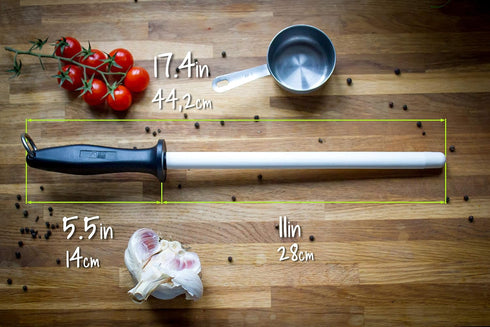 Green Elephant Ceramic Sharpening Rod, Lightweight & Highly Durable 11-Inch Shatterproof Ceramic Honing Rod For Professional Chefs and Home Cooks...