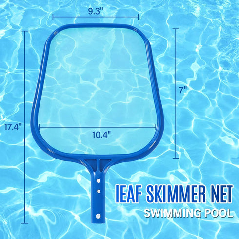 Pool Skimmer - Pool Net, Pool Skimmer Net with Solid Plastic Frame, Skimmer Net with Fine Mesh Net, Pool Nets for Cleaning Leaf of Swimming Pools,...