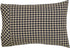 VHC Brands Black Check Standard Pillow Case Set of 2 21x30 Country Rustic Design, Black and Tan...