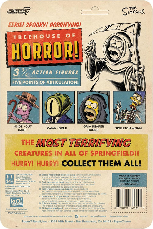 Super7 The Simpsons Treehouse of Horror Inside Out Bart - 3.75" The Simpsons Action Figure Classic TV Show Collectibles and Retro Toys...
